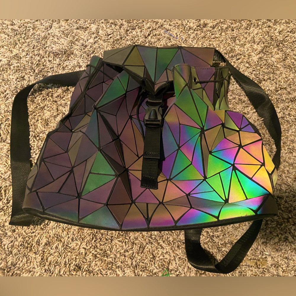 Light reflective backpack purse